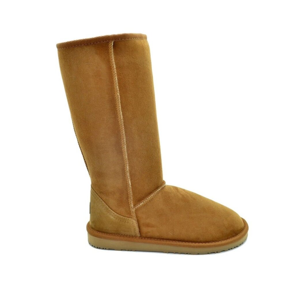 Burlee Women's Sheepskin Boot Tall Chestnut